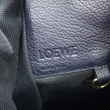 将图像加载到图库查看器中，LOEWE hammock Navy/Black38712KBN60 Leather Size Small
