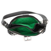 将图像加载到图库查看器中，Bottega Veneta Flap Buckle Shoulder Bag Black691409 Nylon Leather
