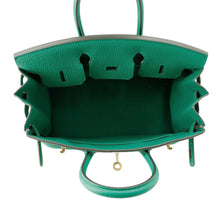 将图像加载到图库查看器中，HERMES Birkin Vert Vertigo Togo Leather Size 25
