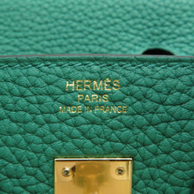将图像加载到图库查看器中，HERMES Birkin Vert Vertigo Togo Leather Size 25
