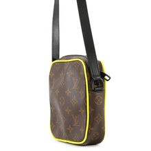 Load image into Gallery viewer, LOUIS VUITTON Christopher wearable wallet Noir/Brown/Neon YellowM80793 Monogram Macassar Canvas
