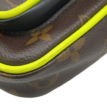 Load image into Gallery viewer, LOUIS VUITTON Christopher wearable wallet Noir/Brown/Neon YellowM80793 Monogram Macassar Canvas
