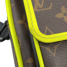 Load image into Gallery viewer, LOUIS VUITTON Christopher wearable wallet Noir/Brown/Neon YellowM80793 Monogram Macassar Canvas
