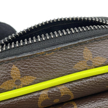 Load image into Gallery viewer, LOUIS VUITTON Christopher wearable wallet Noir/Brown/Neon YellowM80793 Monogram Macassar Canvas
