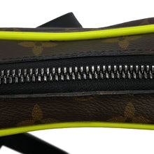 Load image into Gallery viewer, LOUIS VUITTON Christopher wearable wallet Noir/Brown/Neon YellowM80793 Monogram Macassar Canvas
