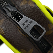 Load image into Gallery viewer, LOUIS VUITTON Christopher wearable wallet Noir/Brown/Neon YellowM80793 Monogram Macassar Canvas
