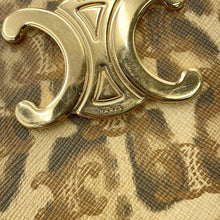 Load image into Gallery viewer, CELINE Triomphe Tilly Leopard One-Shoulder Bag Beige115702 PVC Leather
