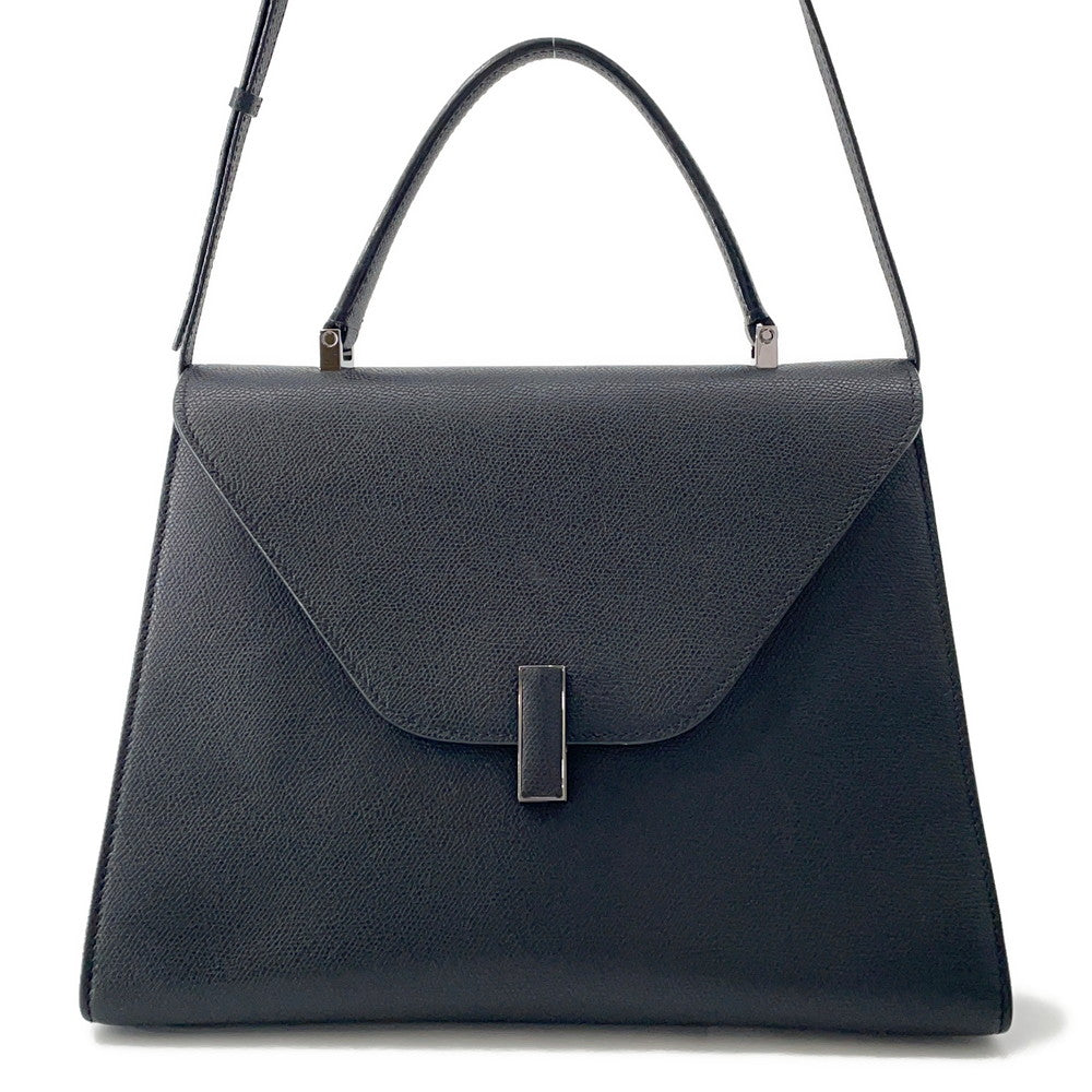 Valextra Valextra Iside 2WAY Shoulder Bag Black Leather Size Large