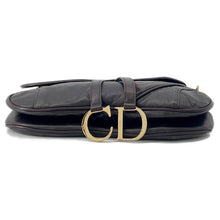 Load image into Gallery viewer, Dior Saddle OneShoulder Bag Brown Autruche Embossed Leather
