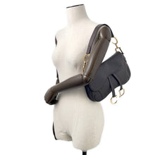 Load image into Gallery viewer, Dior Saddle OneShoulder Bag Brown Autruche Embossed Leather
