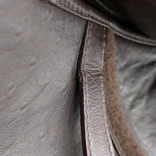 Load image into Gallery viewer, Dior Saddle OneShoulder Bag Brown Autruche Embossed Leather
