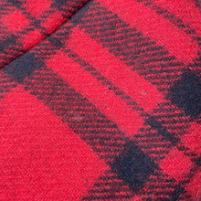 将图像加载到图库查看器中，CELINE ★Triomphe Pliage Check Chain Tote Bag Red/Black197562 Wool Leather Size Large
