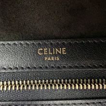 将图像加载到图库查看器中，CELINE ★Triomphe Pliage Check Chain Tote Bag Red/Black197562 Wool Leather Size Large
