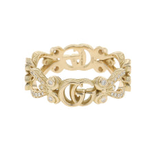 Load image into Gallery viewer, GUCCI Flora Diamond Ring Size Approximately No. 15 18K Yellow Gold

