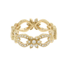 Load image into Gallery viewer, GUCCI Flora Diamond Ring Size Approximately No. 15 18K Yellow Gold
