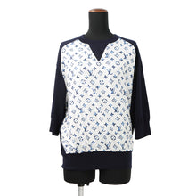 将图像加载到图库查看器中，LOUIS VUITTON Aquarelle Monogram Insert Pullover Size S night blue1AHJFK Wool Silk
