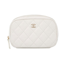 Load image into Gallery viewer, CHANEL Matelasse Pouch WhiteA80909 Caviar Leather

