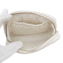 Load image into Gallery viewer, CHANEL Matelasse Pouch WhiteA80909 Caviar Leather

