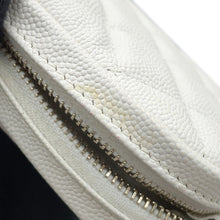 Load image into Gallery viewer, CHANEL Matelasse Pouch WhiteA80909 Caviar Leather
