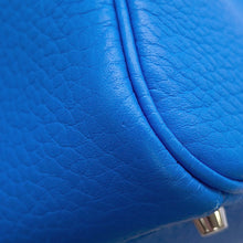 将图像加载到图库查看器中，HERMES Lindy Blue Hydra Taurillon Clemence Size Mini
