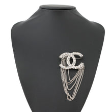 Load image into Gallery viewer, CHANEL Brooch CC Logo Metal Rhinestone Faux Pearl
