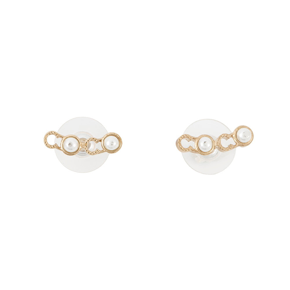 CHANEL COCO Earrings Metal Faux Pearl