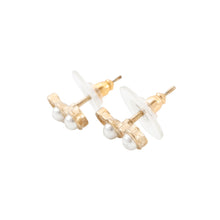 Load image into Gallery viewer, CHANEL COCO Earrings Metal Faux Pearl
