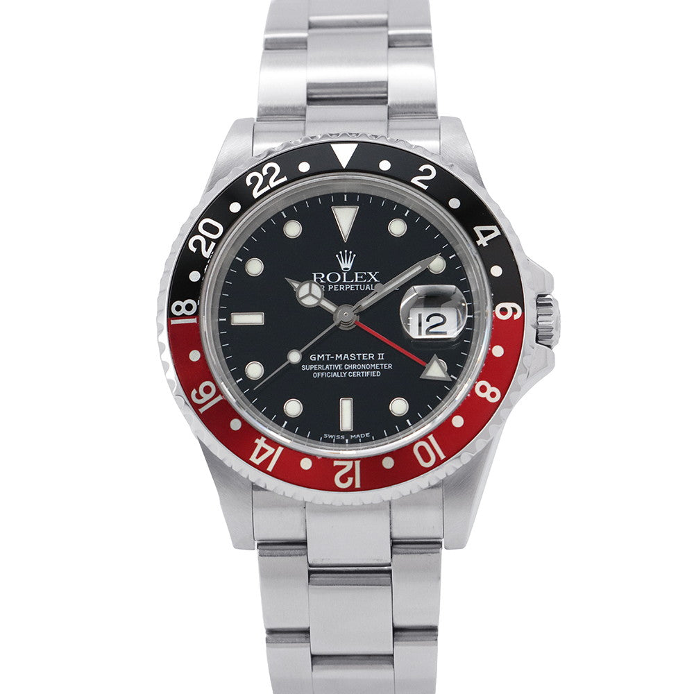 ROLEX GMT MasterII W40mm Stainless Steel Black Dial16710