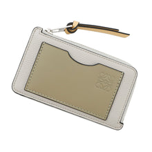 将图像加载到图库查看器中，LOEWE Coin card holder Shell Gray/EucalyptusC660Z40X07 Leather
