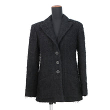 Load image into Gallery viewer, CHANEL CC Logo Lion Head Button Tweed Jacket Size 36 BlackP72390 Cotton Polyester Rhinestone
