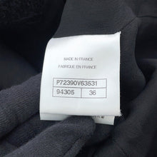 Load image into Gallery viewer, CHANEL CC Logo Lion Head Button Tweed Jacket Size 36 BlackP72390 Cotton Polyester Rhinestone
