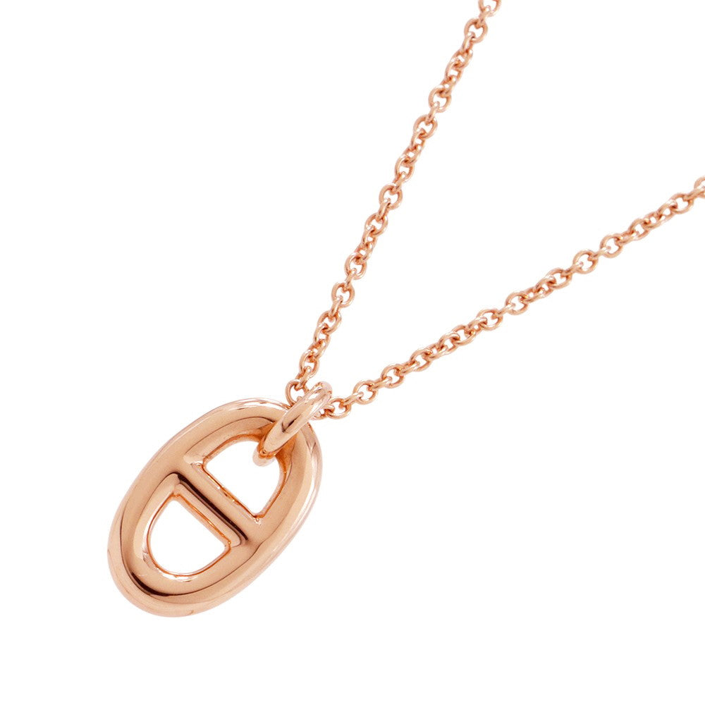HERMES Chaine d'Ancre Farandole Necklace Size PM 18K Pink Gold