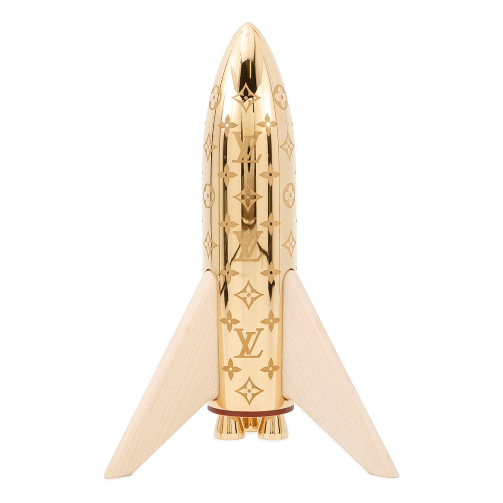 LOUIS VUITTON Press Pavier Rocket Paperweight GoldGI0794 Wood