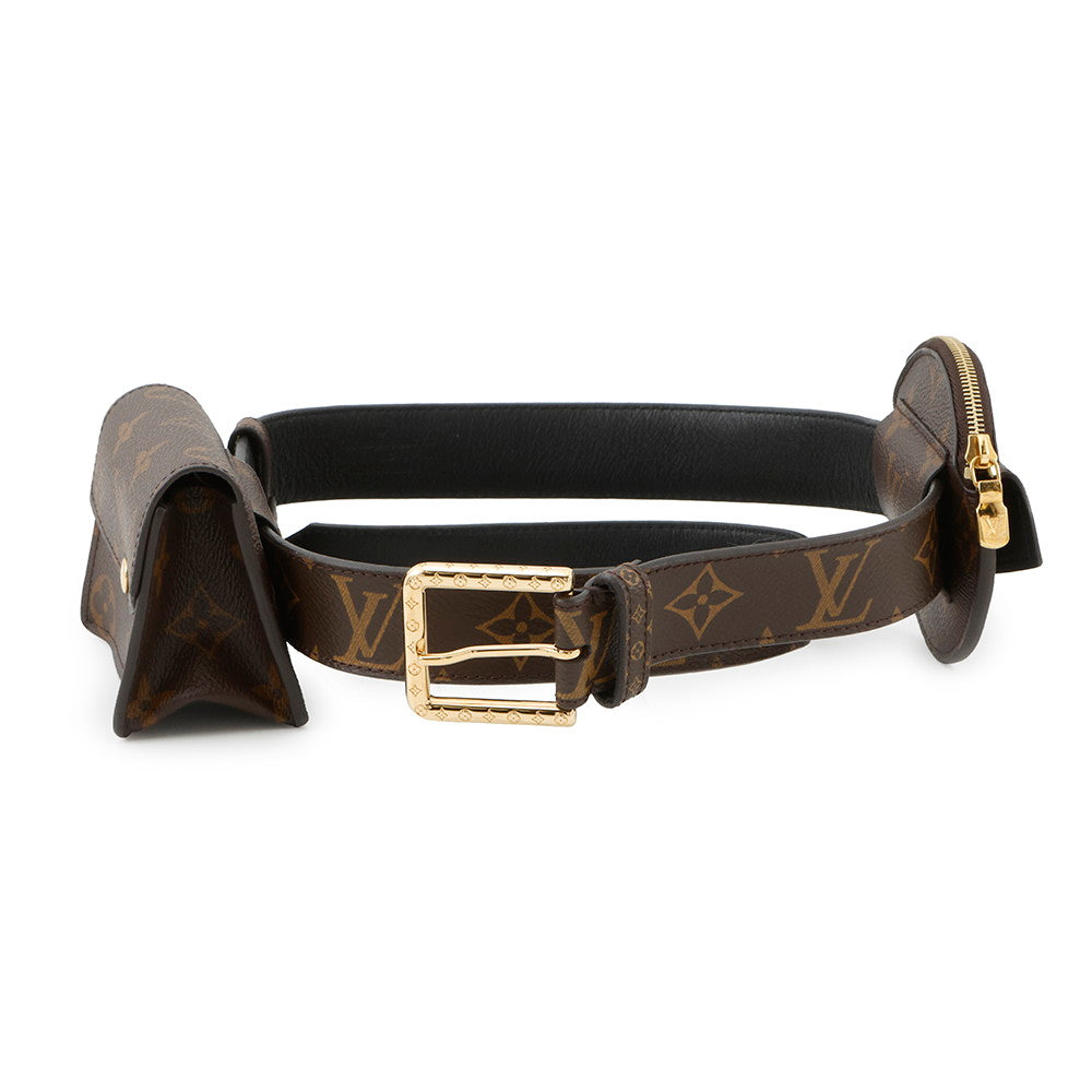 LOUIS VUITTON Belt Daily Multi-Pocket Size 80/32 BrownM0236W Monogram