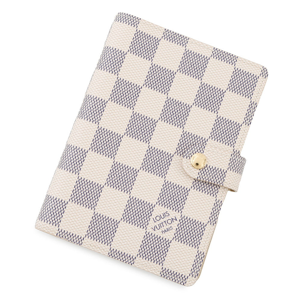 LOUIS VUITTON Agenda Cover BeigeR20706 Damier Azur Size PM