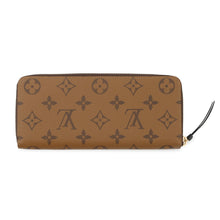 将图像加载到图库查看器中，LOUIS VUITTON Portefeuille Clemence NoirM82336 Monogram Reverse Canvas
