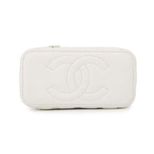 将图像加载到图库查看器中，CHANEL Vanity ChainShoulder Bag WhiteAP3079 Caviar Leather
