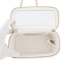 Load image into Gallery viewer, CHANEL Vanity ChainShoulder Bag WhiteAP3079 Caviar Leather
