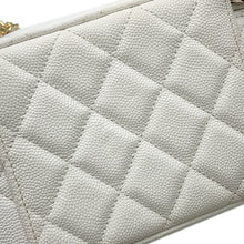 Load image into Gallery viewer, CHANEL Vanity ChainShoulder Bag WhiteAP3079 Caviar Leather

