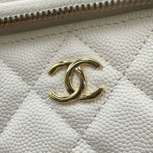 将图像加载到图库查看器中，CHANEL Vanity ChainShoulder Bag WhiteAP3079 Caviar Leather
