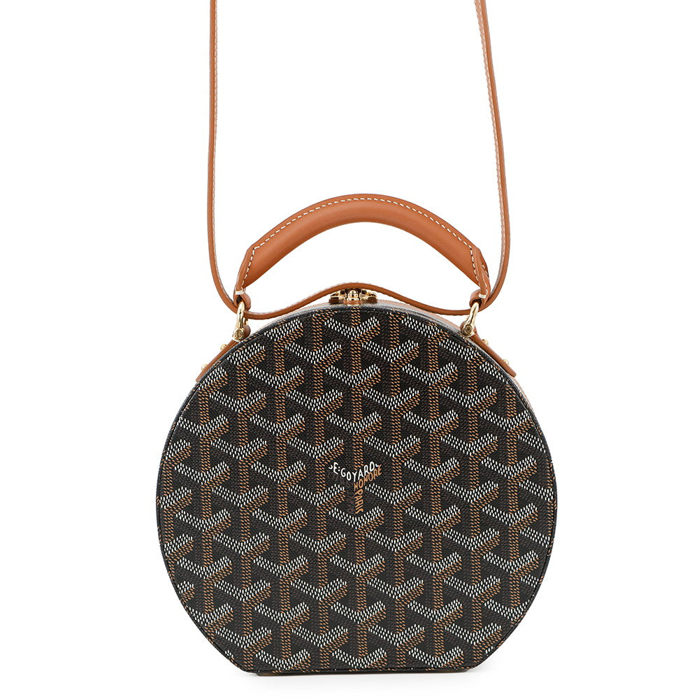 GOYARD Hat box and Alto trunk bag Black/NaturalALTOC2PMLTY01CL03O Goyardine Canvas Cervon Calf Leather
