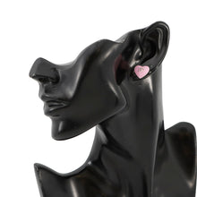 Load image into Gallery viewer, CHANEL CC Logo Heart Earrings PinkABG216 Metal
