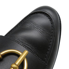 Load image into Gallery viewer, HERMES Mocassins Impact Black251228Z Calf Leather Size 36 1/2
