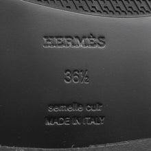 Load image into Gallery viewer, HERMES Mocassins Impact Black251228Z Calf Leather Size 36 1/2
