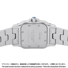 将图像加载到图库查看器中，CARTIER Santos Garbe SM 35.5mm × 23.5mm Stainless Steel K18YG Ivory DialW20012C4
