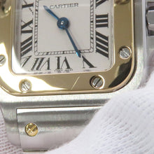 将图像加载到图库查看器中，CARTIER Santos Garbe SM 35.5mm × 23.5mm Stainless Steel K18YG Ivory DialW20012C4
