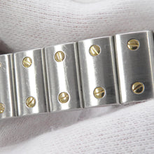 将图像加载到图库查看器中，CARTIER Santos Garbe SM 35.5mm × 23.5mm Stainless Steel K18YG Ivory DialW20012C4
