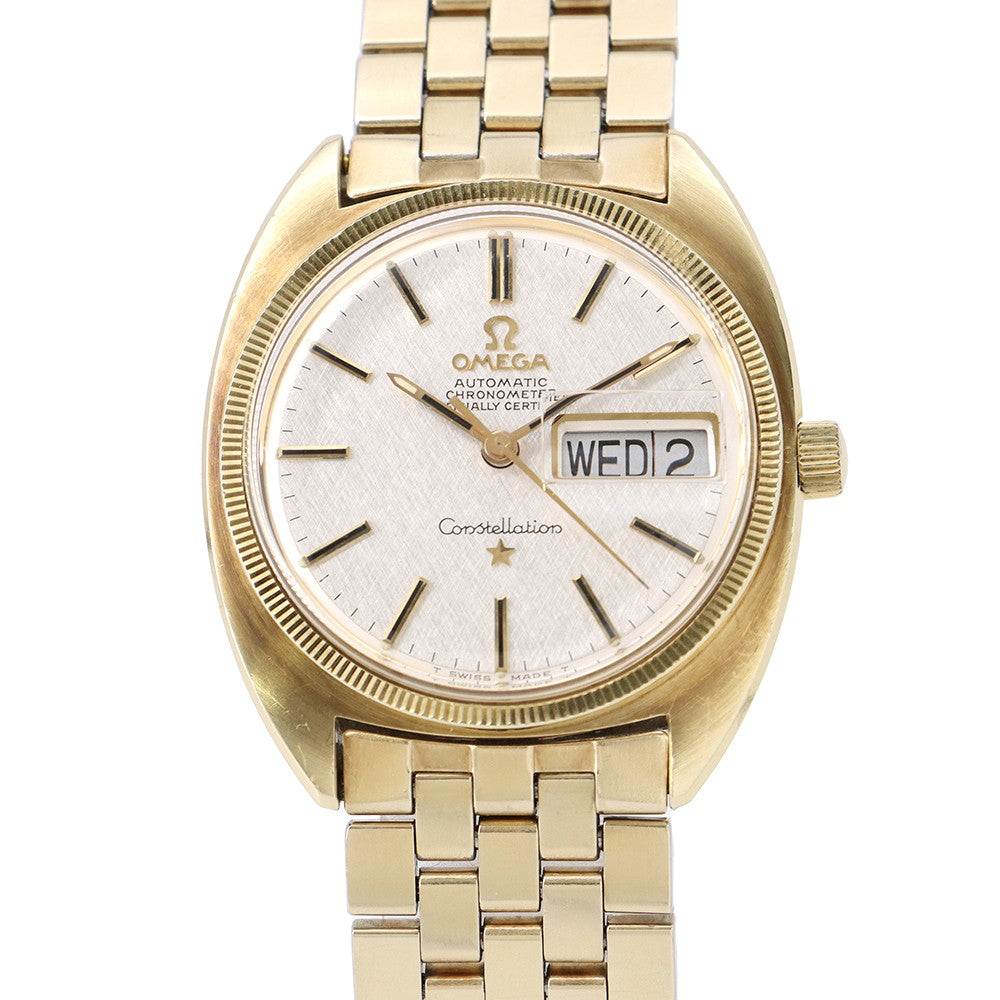 OMEGA Constellation Day-Date W35mm Gold Plated White Dial168.029