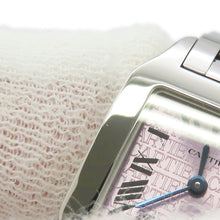 将图像加载到图库查看器中，CARTIER Santos Demoiselle 2008 Christmas Limited Edition, Limited to 2000 pieces H28mm×W20mm Stainless Steel Purple DialW2510002
