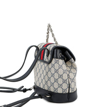 Load image into Gallery viewer, GUCCI GG Supreme Ophidia Mini Backpack Navy/Beige795221 GG Supreme Leather
